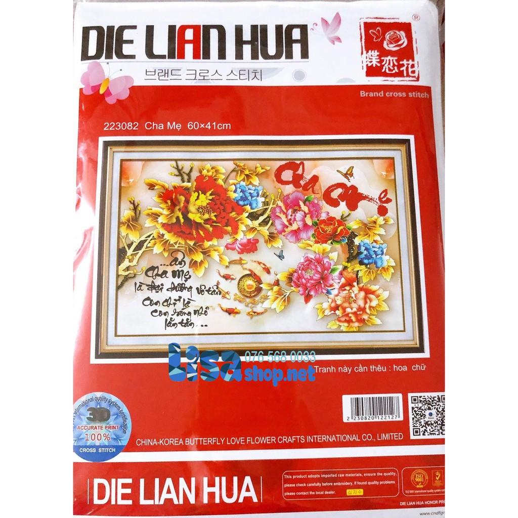 Tranh thêu chữ thập CHA MẸ 60X41CM CHƯA THÊU 223082