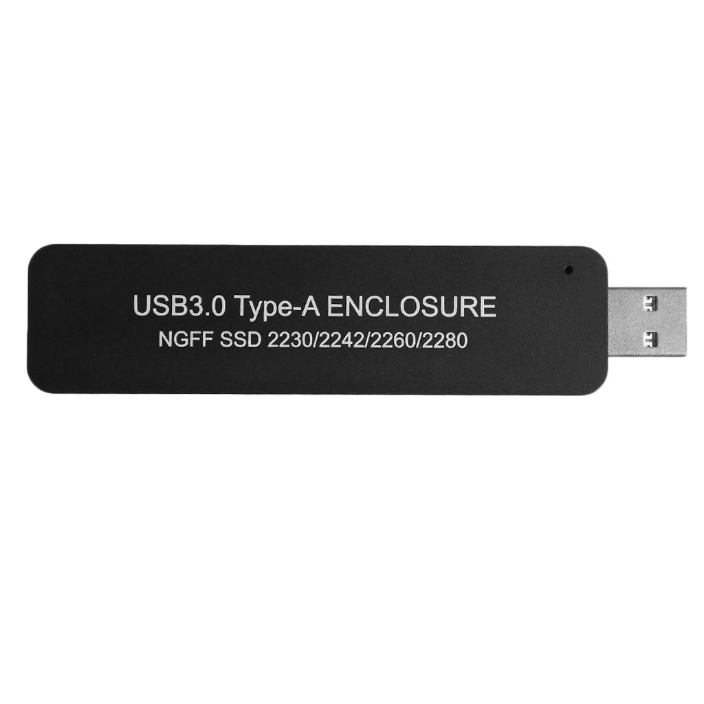 M.2 SSD Enclosure, USB to M.2 SATA SSD Adapter with Case, High Performance M.2 External Enclosure, Support M2 2230 2242 2260 2280 Black