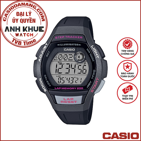 Đồng hồ nữ dây nhựa Casio Standard chính hãng Anh Khuê LWS-2000H-1AVDF