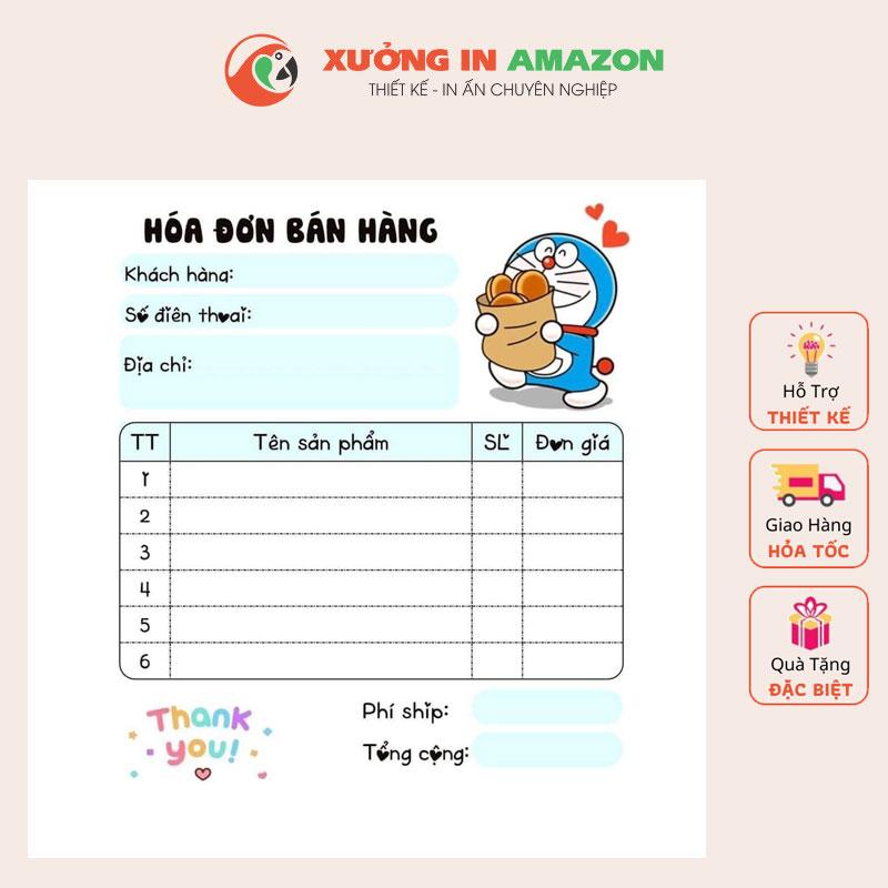 Hoá đơn bán hàng mini 1 liên dễ thương 9x10cm ngẫu nhiên