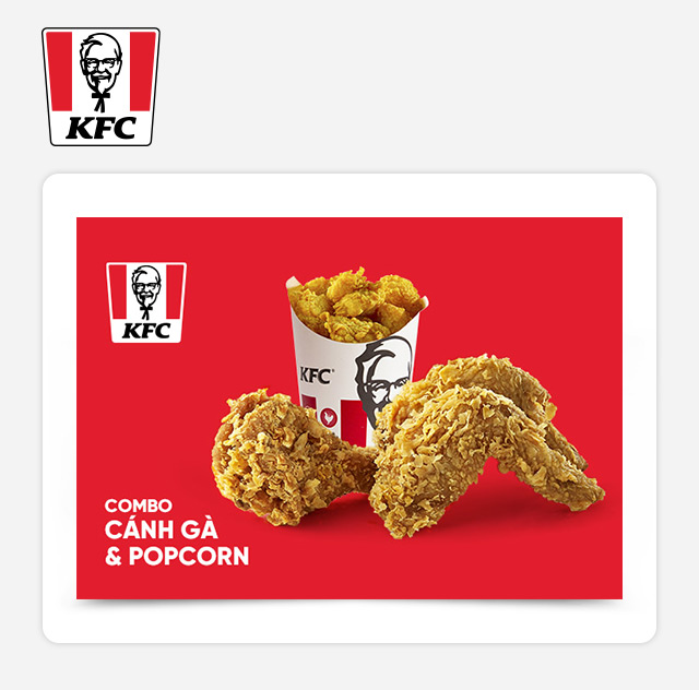 Giftpop - KFC Combo Cánh Gà Và Popcorn