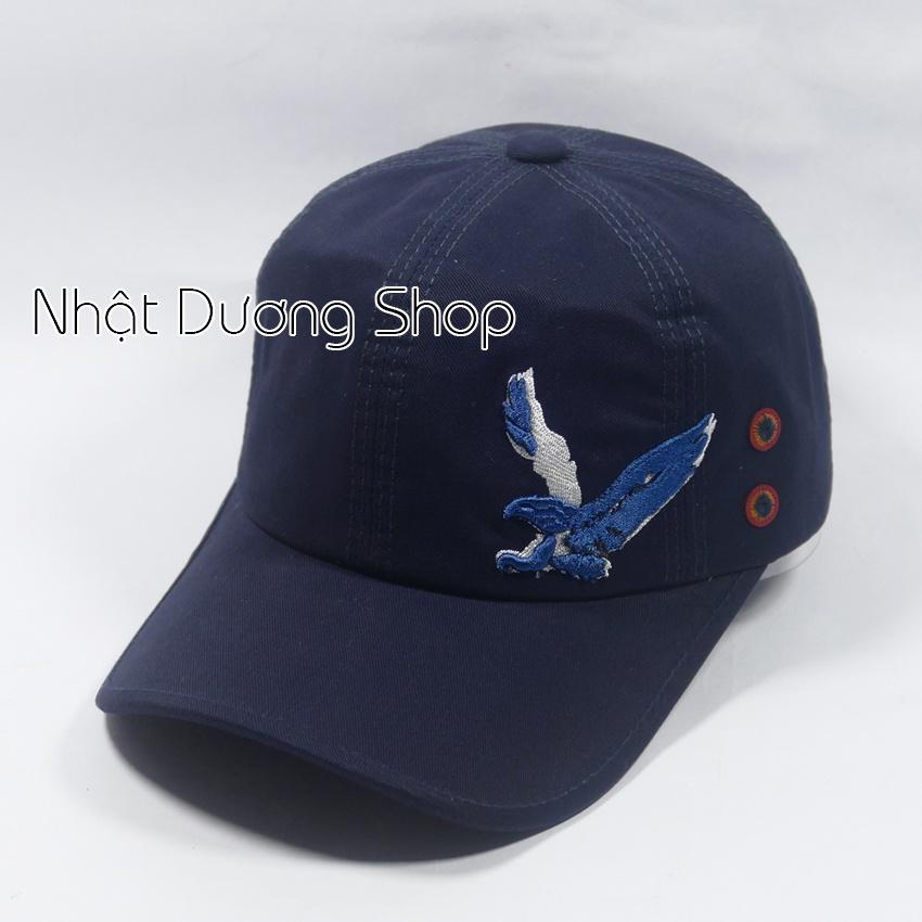 Nón kết kaki thêu dại bàng cao câp- Chất liệu kaki thích hợp cho tín đồ tuổi teen mê nón xịn.