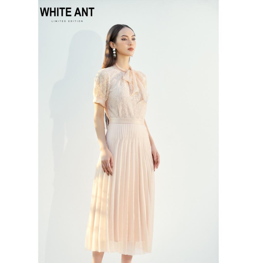 Chân Váy Xếp Ly Thủ Công Nữ WHITE ANT AIRPO SKIRT Chất Liệu Lưới Silk Tulle Japan Mềm Nhẹ, Thoáng Mát 110100029