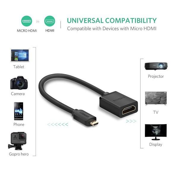 Cáp Micro HDMI to HDMI Ugreen 20134 - Hàng chính hãng