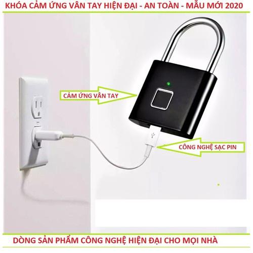 Ổ khóa cửa chống trộm cảm ứng vân tay độ bảo mật cực cao có sạc pin , chống nước mẫu mới loại tốt