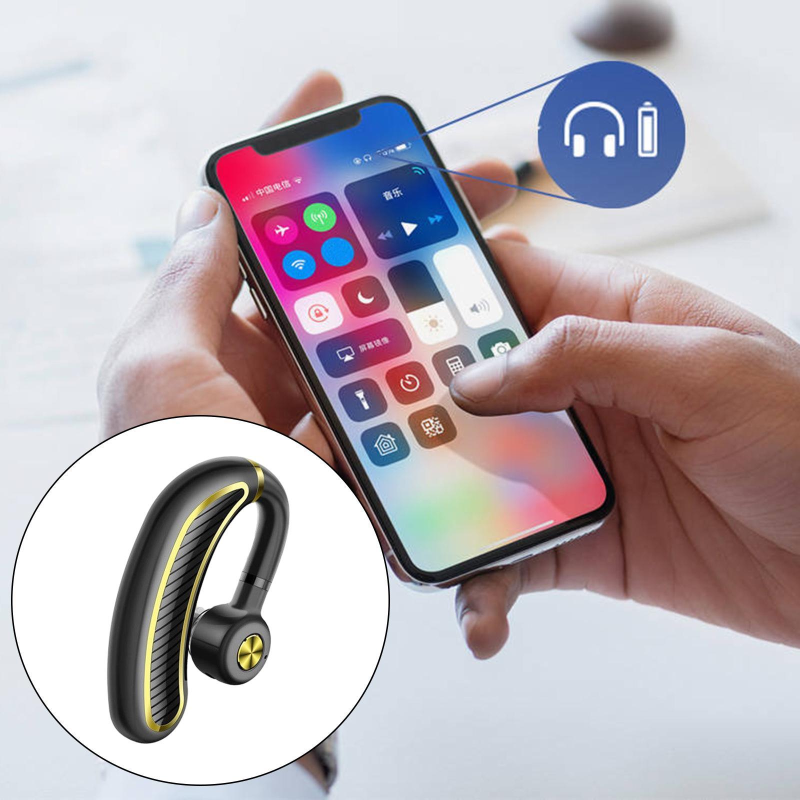Bluetooth Earpiece Earphones Hands-Free Noise Reduction for Phones Driving