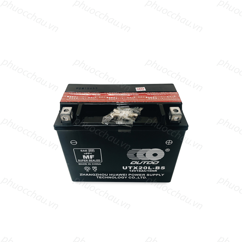 Ắc Quy Xe MOTO PHÂN KHỐI LỚN OUTDO UTX20L-BS - Bình Ắc Quy 12V