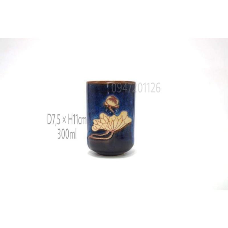 Cốc ly sứ men hỏa biến xanh đá Uống trà xanh, cafe, capuchino 20 dáng khác nhau Gốm sứ Bát tràng.