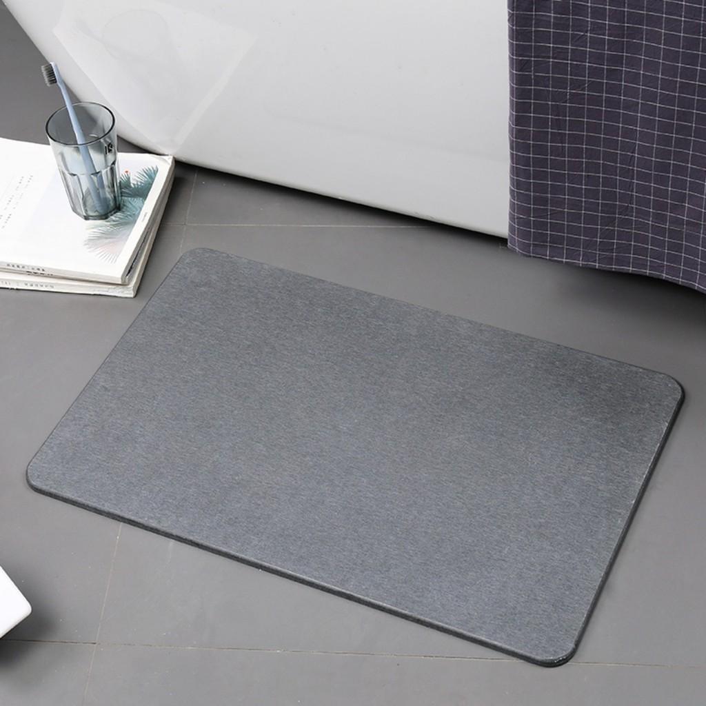 Thảm Đá Lau Chân Phòng Tắm Siêu Thấm Nước - Thảm Đá Nhật Bản - Thảm Đá  Màu Trơn