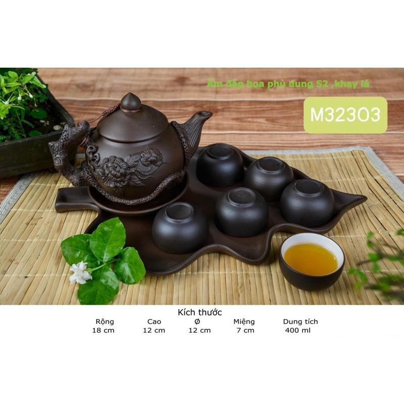 Bộ ấm chén tử sa. Gốm sứ Bát Tràng.