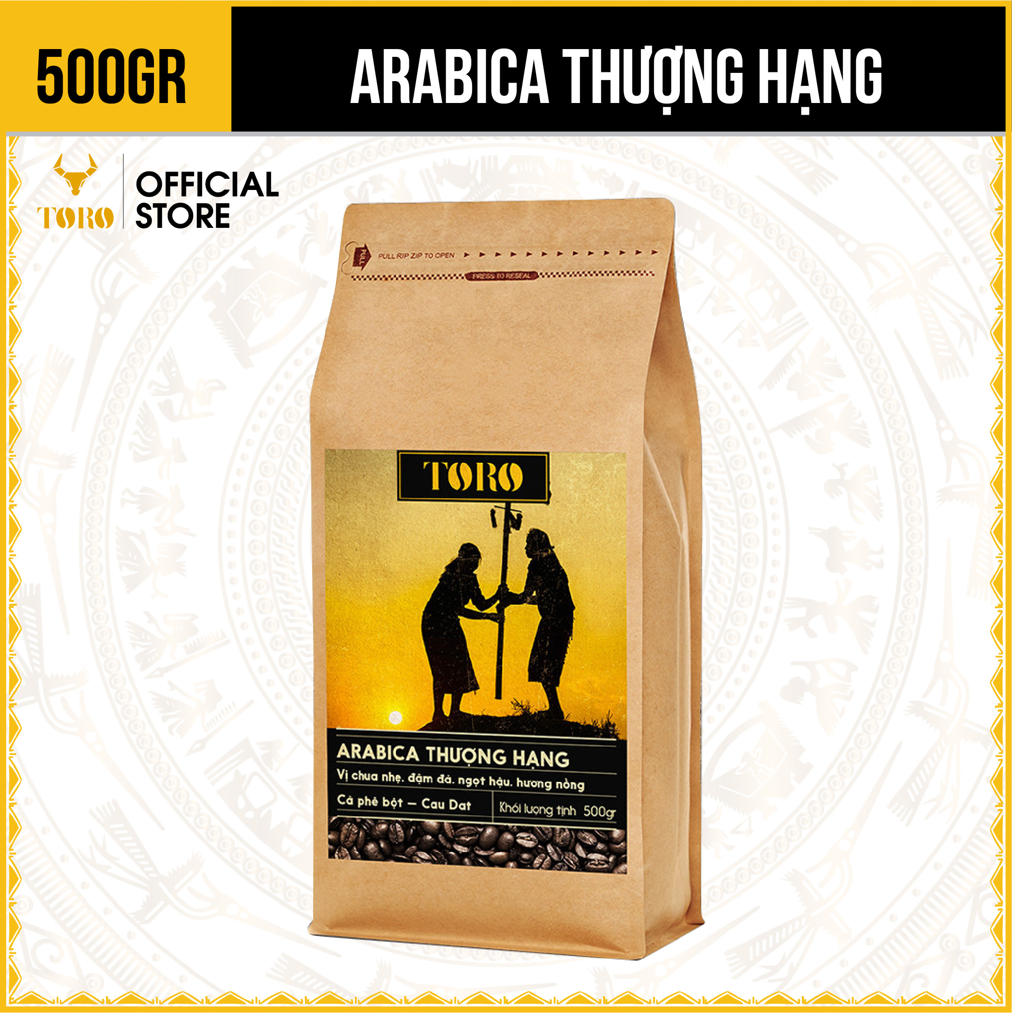 [500GR] Cà Phê Bột Toro Arabica Thượng Hạng Nguyên Chất 100% | TORO FARM