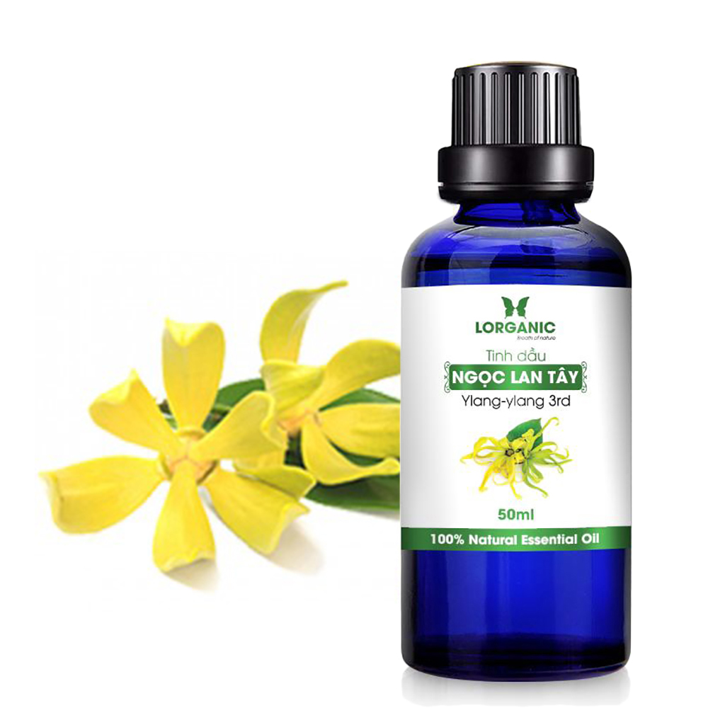 Combo tinh dầu ngọc lan tây Lorganic (50ml) +tinh dầu ngọc lan tây Lorganic treo xe hơi, tủ áo (10ml)