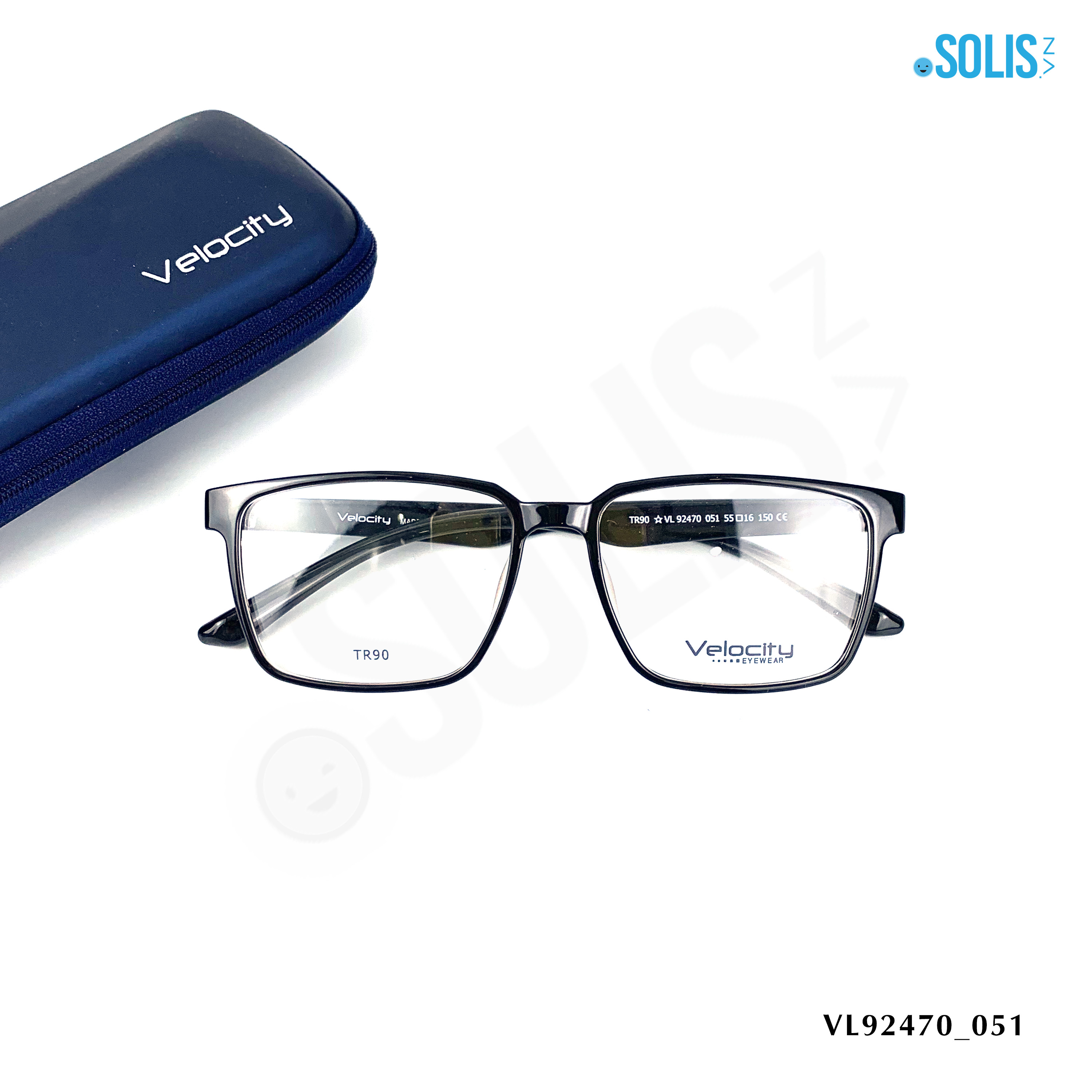 Gọng kính nhựa hiệu Velocity VL92470 kích thước 55-16-150