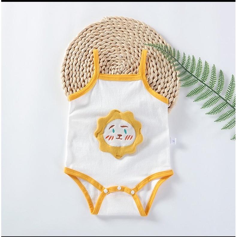 Bộ liền thân body suit 2 dây PeppyPizza cho bé sơ sinh Ss002