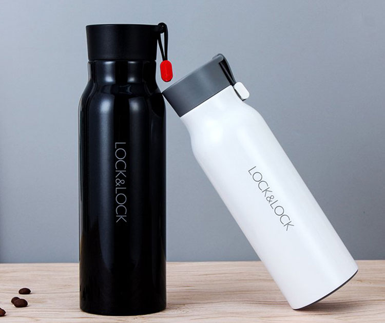 Bình Giữ Nhiệt Thép Không Gỉ Lock&Lock Name Tumbler LHC4125 - Hàng Chính Hãng, Chất Liệu Thép Không Gỉ, Giữ Nhiệt Nong và Lạnh Tốt - Tặng Kèm Ống Hút Inox Và Cọ Rửa Ống Hút