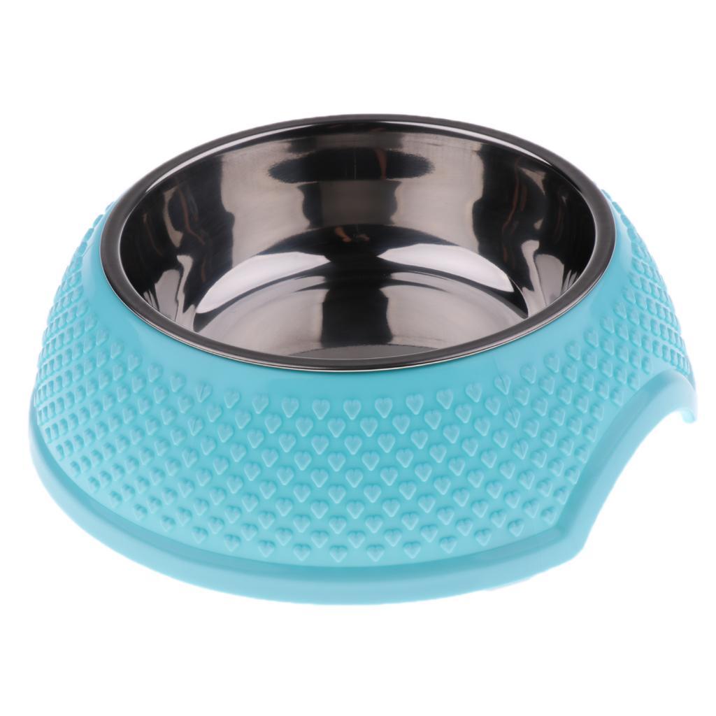 Anti Slip Stainless Steel Pet Dog Cat Feeder Food Water Bowl Dish