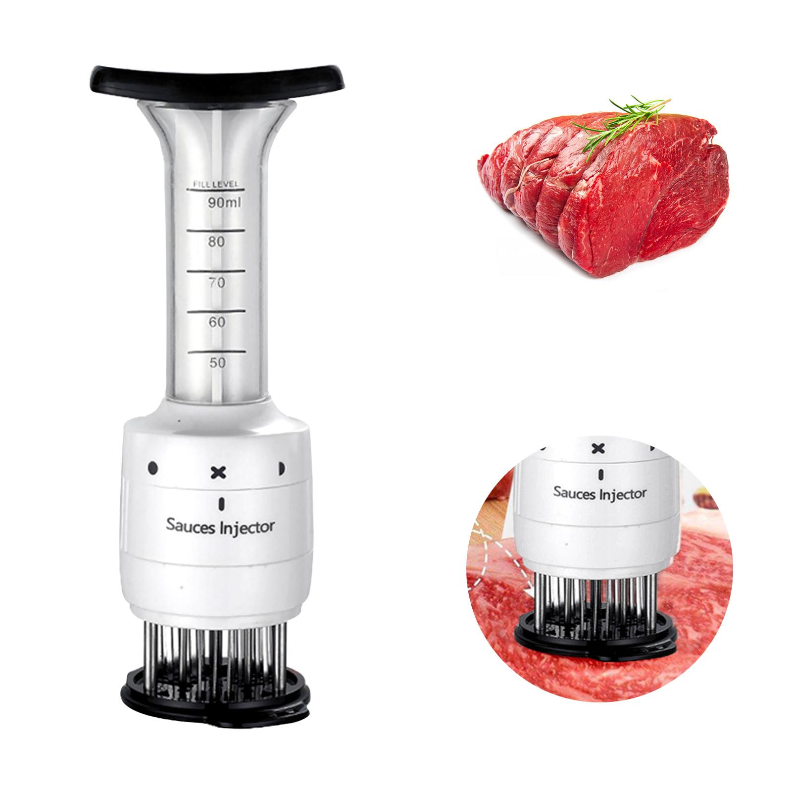 Dụng cụ làm mềm thịt Marinade bằng ống tiêm với kim tiêm bằng sắt