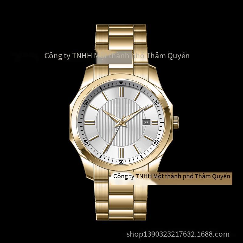 Phiên bản Hàn Quốc thuận lợi nhất của thương hiệu đồng hồ nam đặt hàng dây thép đồng hồ đeo tay cao cấp thạch anh dạ quang chống thấm nước