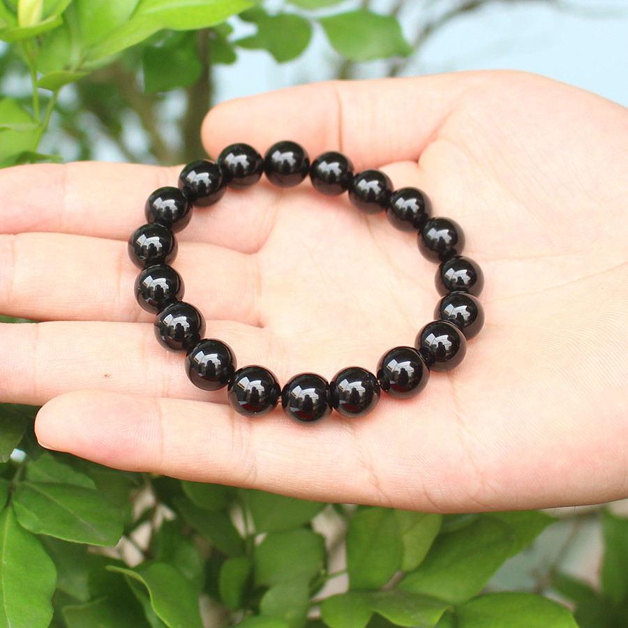 Vòng tay Đá phong thủy Núi Lửa Obsidian 8ly AKO3