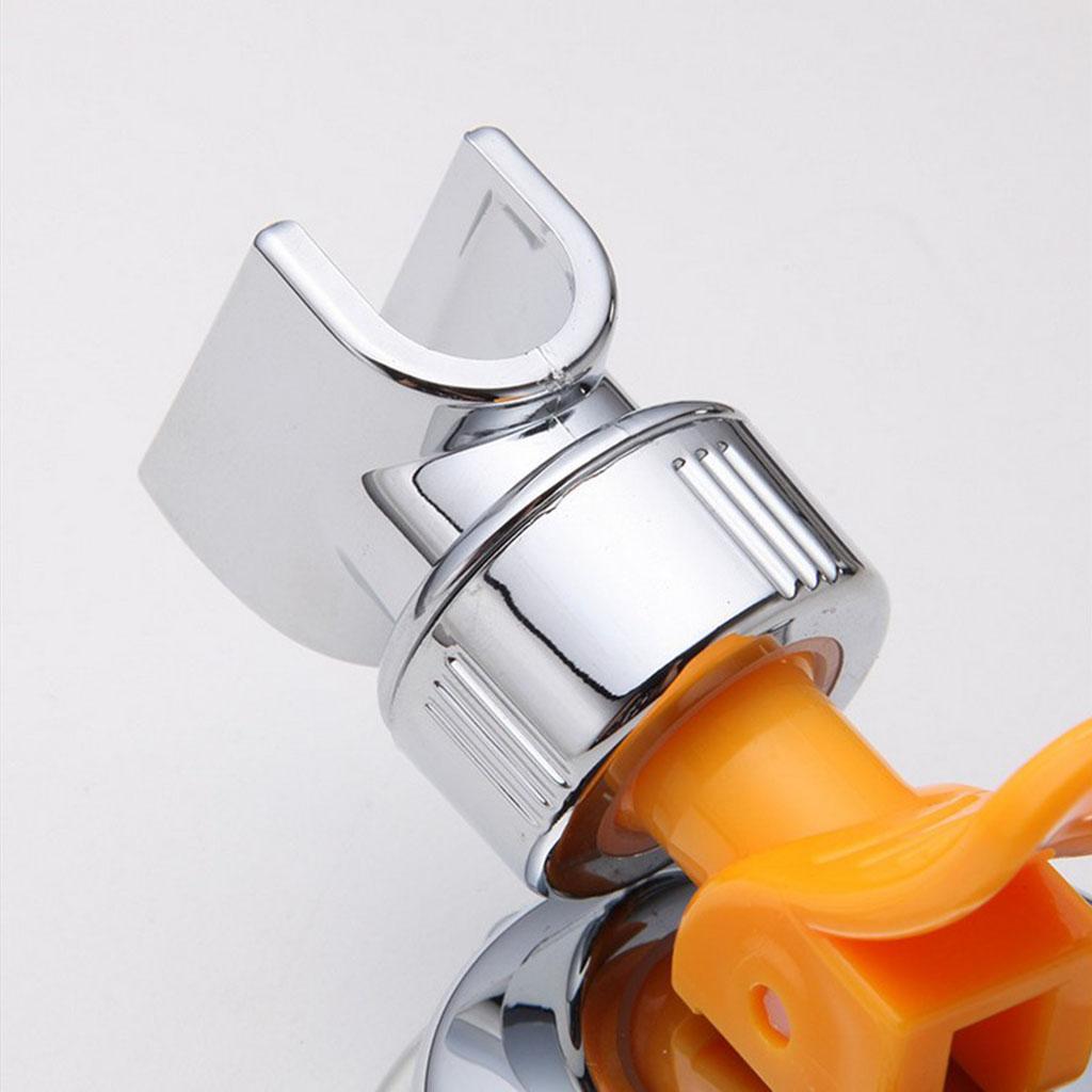 Adjustable Shower Head Holder with Suction Bracket Chrome ABS No Drilling
