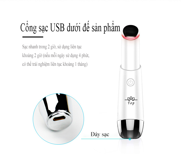 Máy Massage Làm Đẹp Mắt Và Môi Ion Cao Cấp Mini Hiệu Quả - Hàng Chính Hãng 