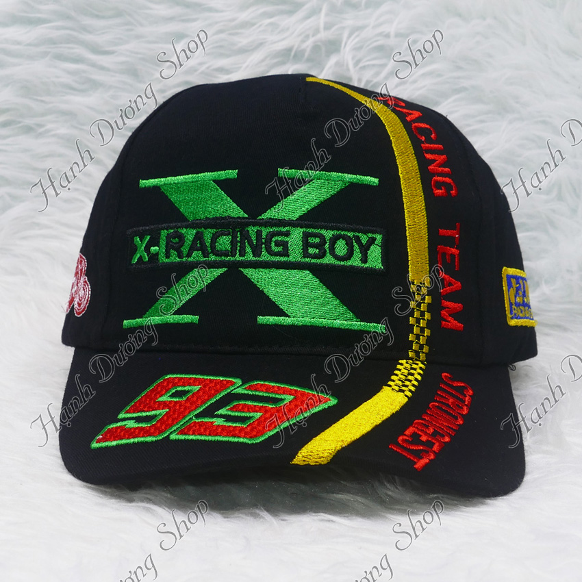 Nón kết tem xe Racing Boy 93, thêu nổi nhiều màu đẹp mắt, dành cho người thích chơi xe, đam mê tốc độ