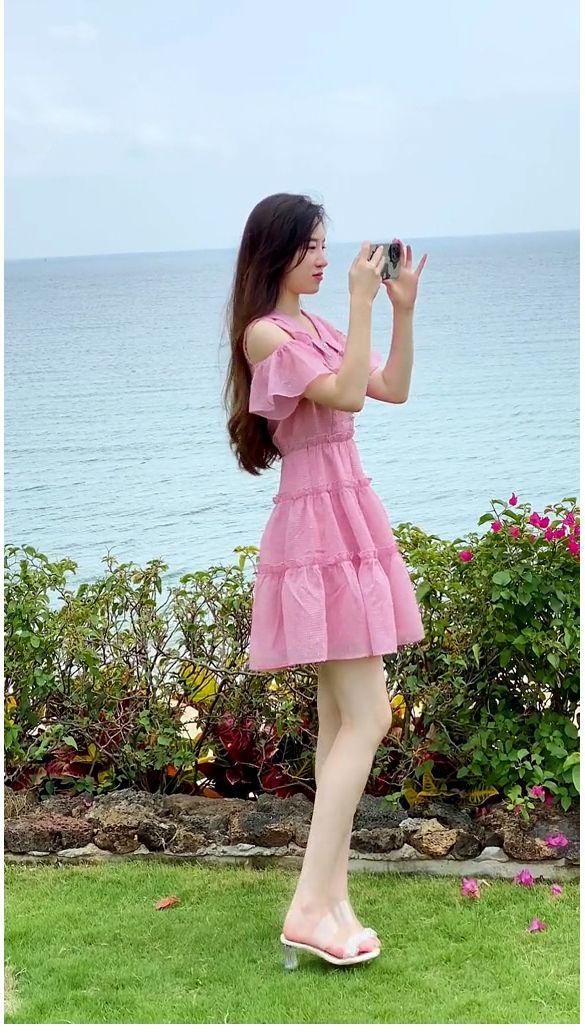 TOBE1SHOP Phong cách Pháp công chúa gió ngọt ngào khí chất đầm trẻ em mùa hè 2023 biển nghỉ mát gió về