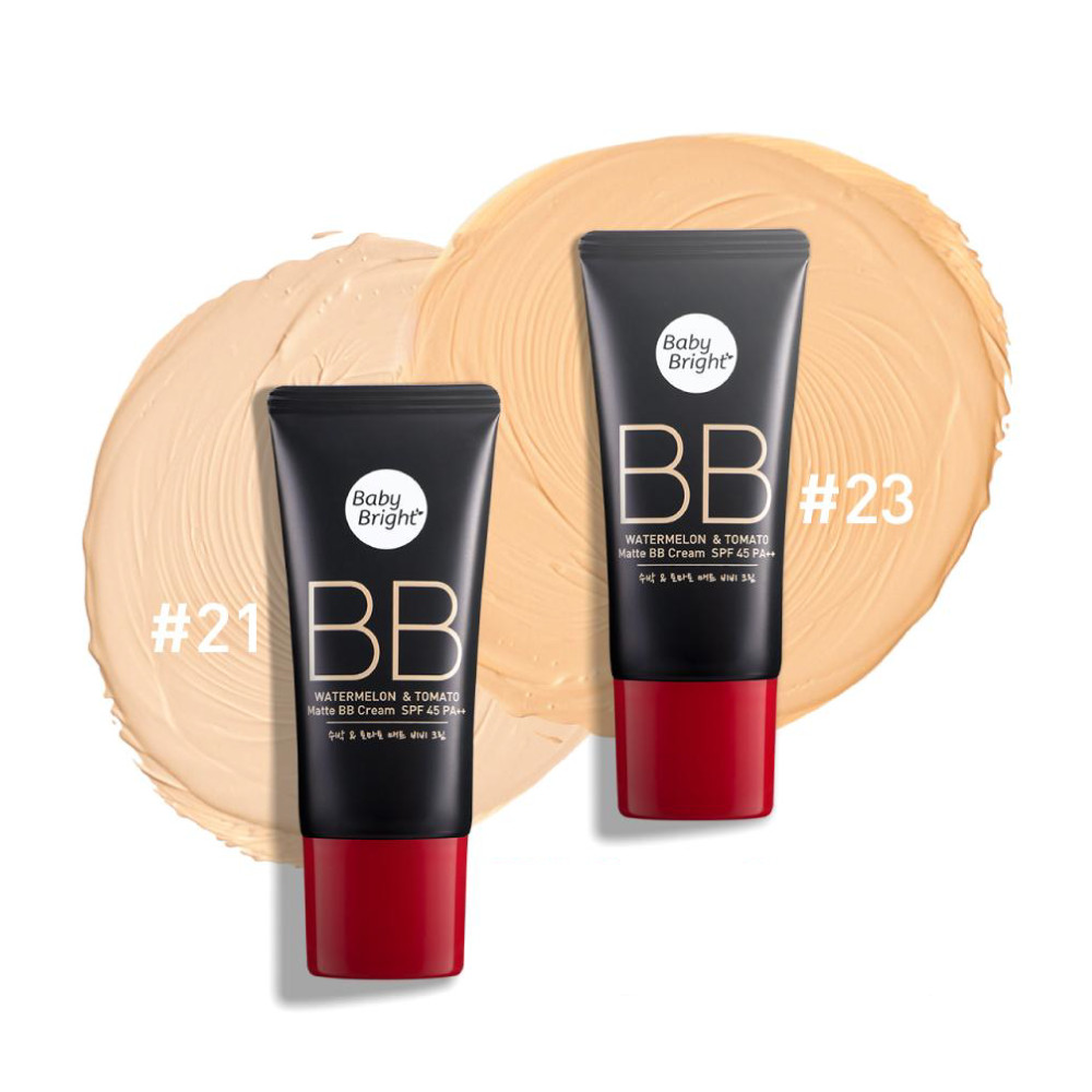 Kem nền dưa hấu và cà chua Baby Bright Watermelon &amp; Tomato Matte BB Cream SPF45 PA++ 30g