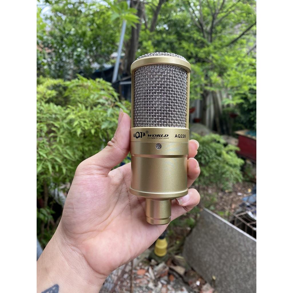 Mic Thu Âm AQTA AQ220 FREE SHIP Hàng Loại 1 , Chât Âm Cực Hay , Thiết Kế Bo Tròn , Cầm Đầm Tay . Bảo Hành 12 Tháng