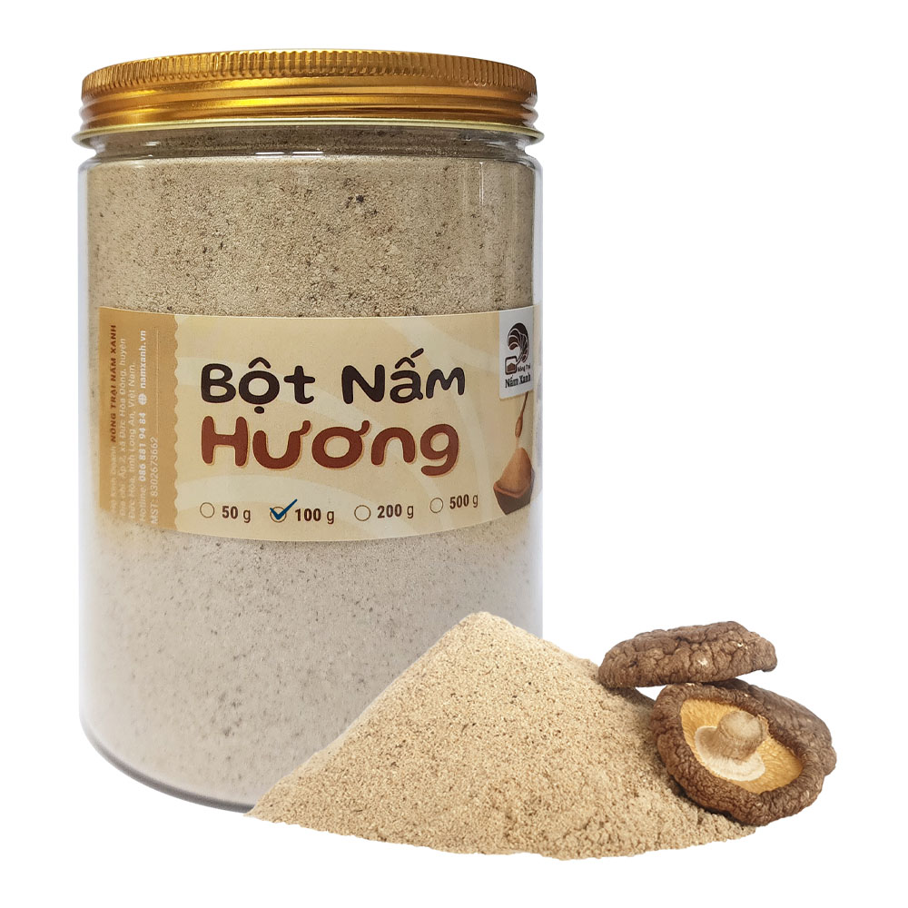 Bột Nấm Hương/Nấm Đông Cô - Vị Ngọt Tự Nhiên - Nông Trại Nấm Xanh