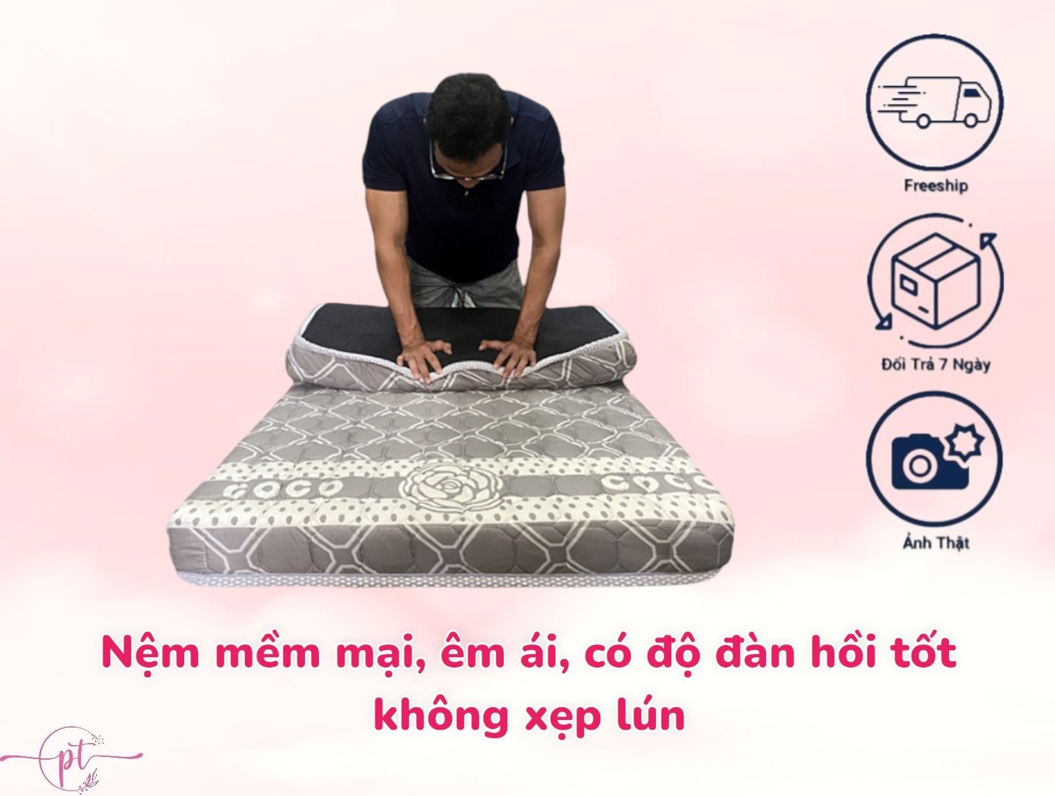 Topper Foam Kingroll Cao Cấp Dày 9cm Đủ Size Giao Màu Ngẫu Nhiên