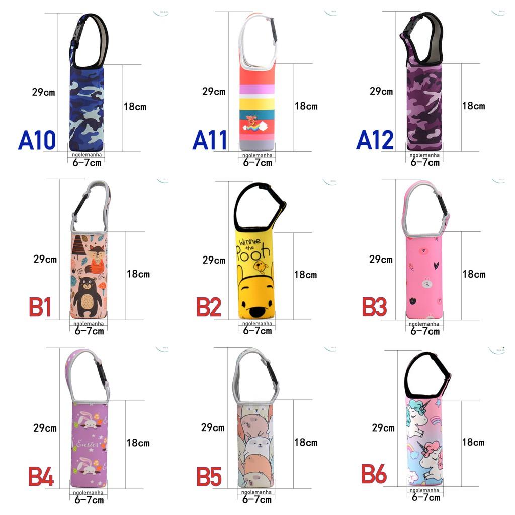 TÚI ĐỰNG BÌNH / LY GIỮ NHIỆT TIỆN LỢI < 650ml - Họa tiết tươi sáng
