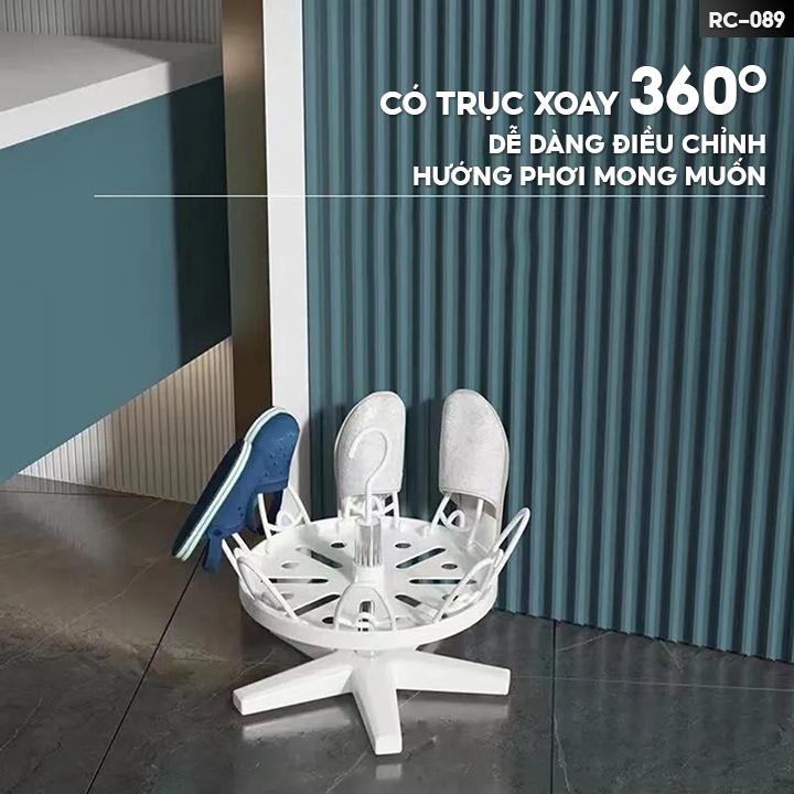 Kệ Phơi Giày Dép Bằng Nhựa Có Lõi Inox Cao Cấp Xoay 360 Độ Tiện Lợi Nhiều Tầng Và Màu Sắc Để Chọn Lựa RC-089