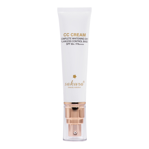 Kem Trang Điểm Chống Nắng Đa Năng Sakura CC Cream  Flawless Control Base SPF50+ PA+++ (40ml)+