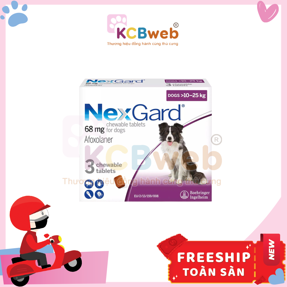 Viên NEXGARD ve, bọ nhảy, bọ chét cho thú cưng