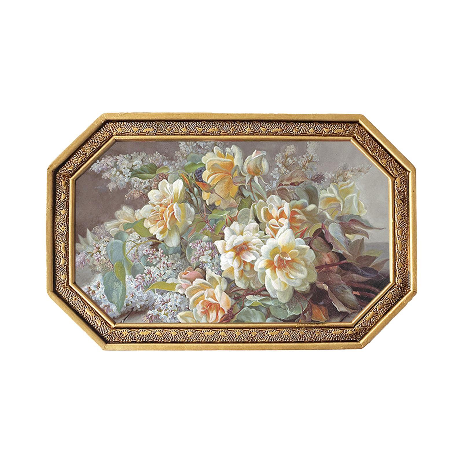 Photo Frame Picture Frame Artwork Resin Antique Style Embossed Frame Photo Display Frame Ornament for Home Hallway Tabletop Decoration Gift