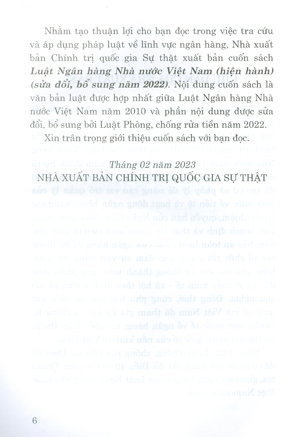 Luật Ngân Hàng Nhà Nước Việt Nam (Hiện Hành) (Sửa Đổi, Bổ Sung Năm 2022)