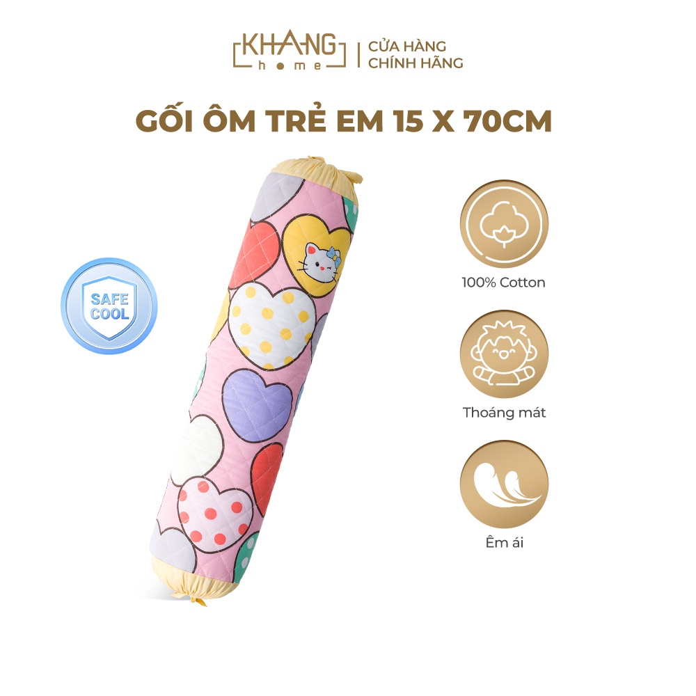 Áo Gối Ôm Trẻ Em Cao Cấp Khang Home Êm Ái Cho Bé Ngủ Ngon Size 15x70cm