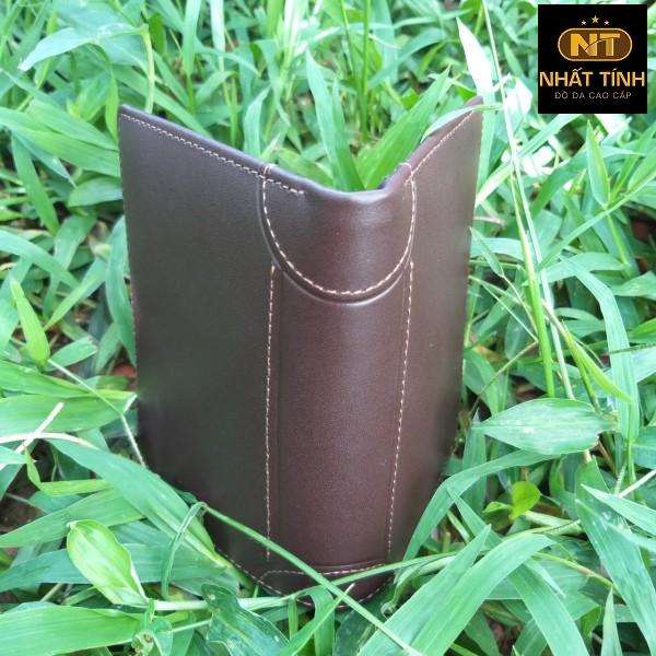 Ví nam da bò thật 100% cao cấp, Ví đứng Nhất Tính Leather P601 bảo hành 24 tháng