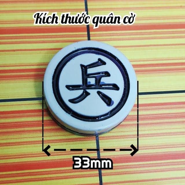 Bộ cờ tướng bàn nhựa in hình mặt gỗ 44 x 43