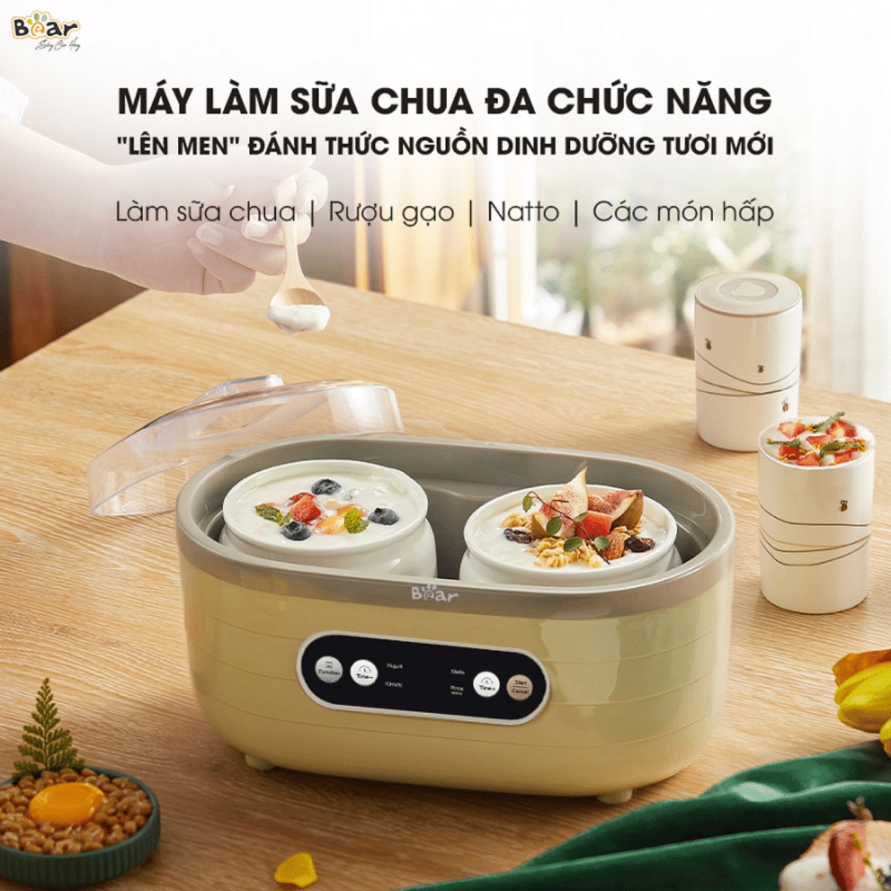 MÁY LÀM SỮA CHUA 4 In 1 BEAR SB-SC10C