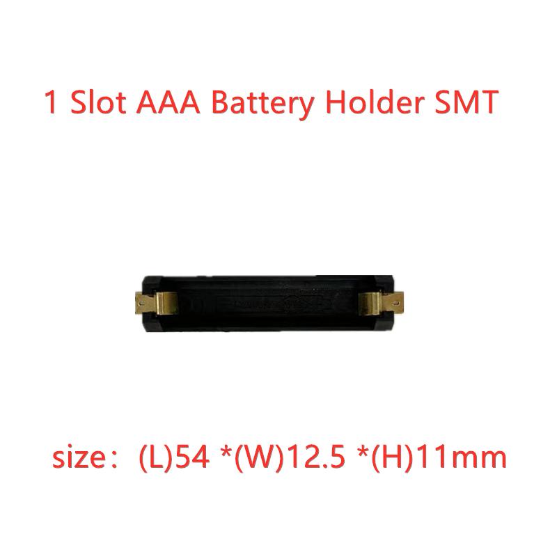 10 Cái 1/2 Khe Cắm Pin AAA SMD SMT 1、Hộp Pin 2xAAA Vỏ Pin SMD SMT Có Chân DIY Màu sắc: 10 CÁI
