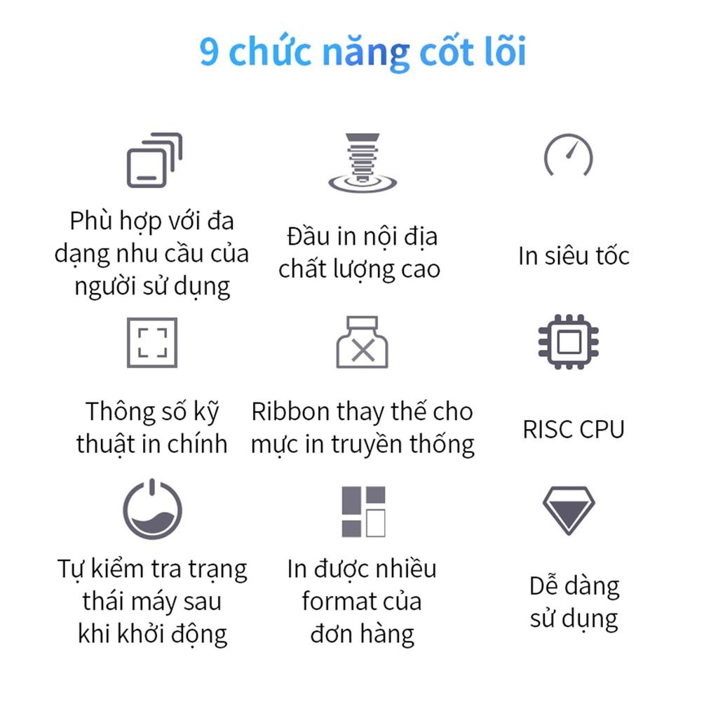 Máy in nhiệt Deli DL-750W in đơn hàng, tem mã vạch, hóa đơn, livestream, dùng giấy in nhiệt tự dán - Hàng chính hãng 