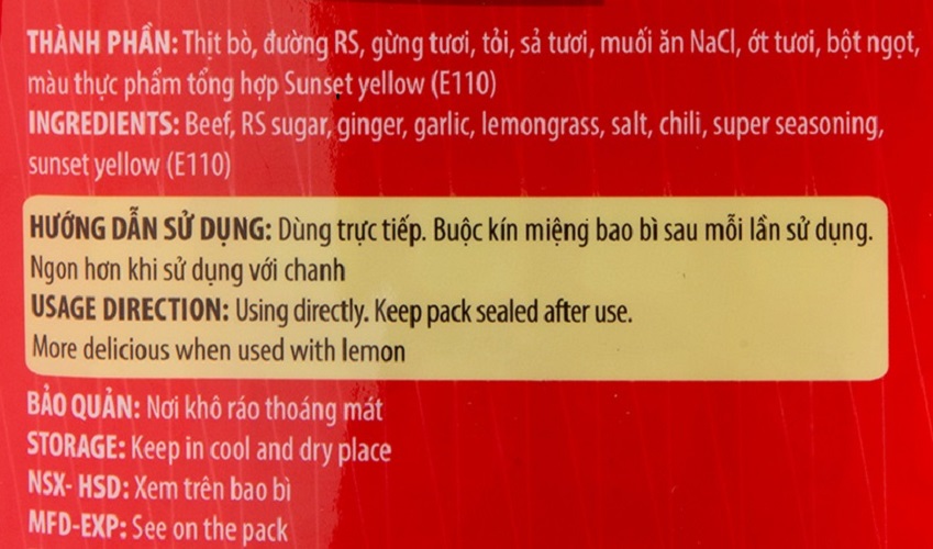 Bò Khô Thu Ba xé sợi 100 gram, đồ ăn vặt truyền thống