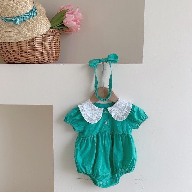 Set body chip cộc tay kèm tuban cho bé từ 1-18m