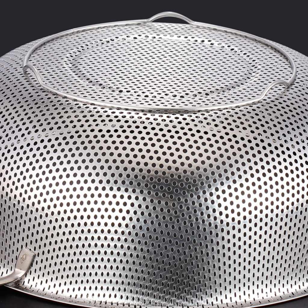 Set of 2 Stainless Steel Strainer & Fruit Washing Bowl Nesting Bowl