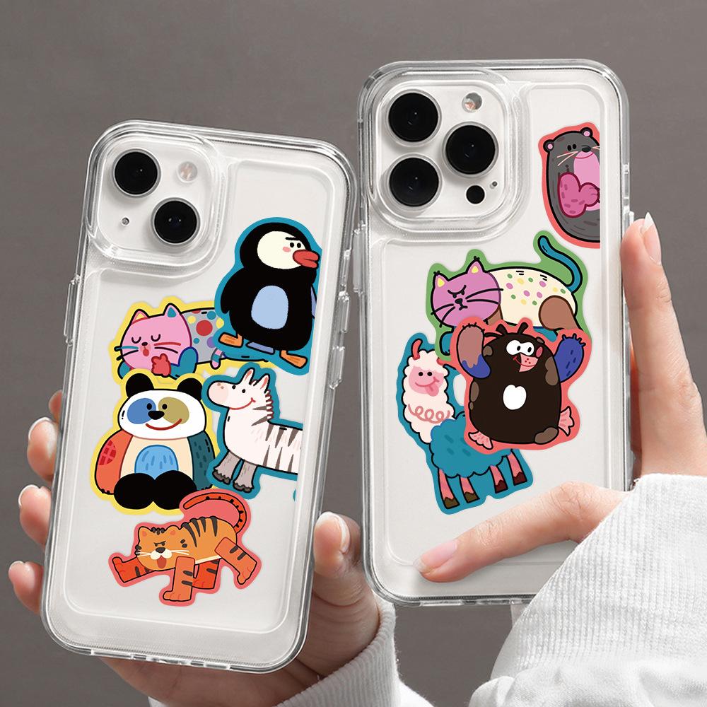 Sticker FUNNY ANIMAL hoạt hình cute trang trí mũ bảo hiểm,guitar,ukulele,điện thoại,sổ tay,laptop-mẫu S168