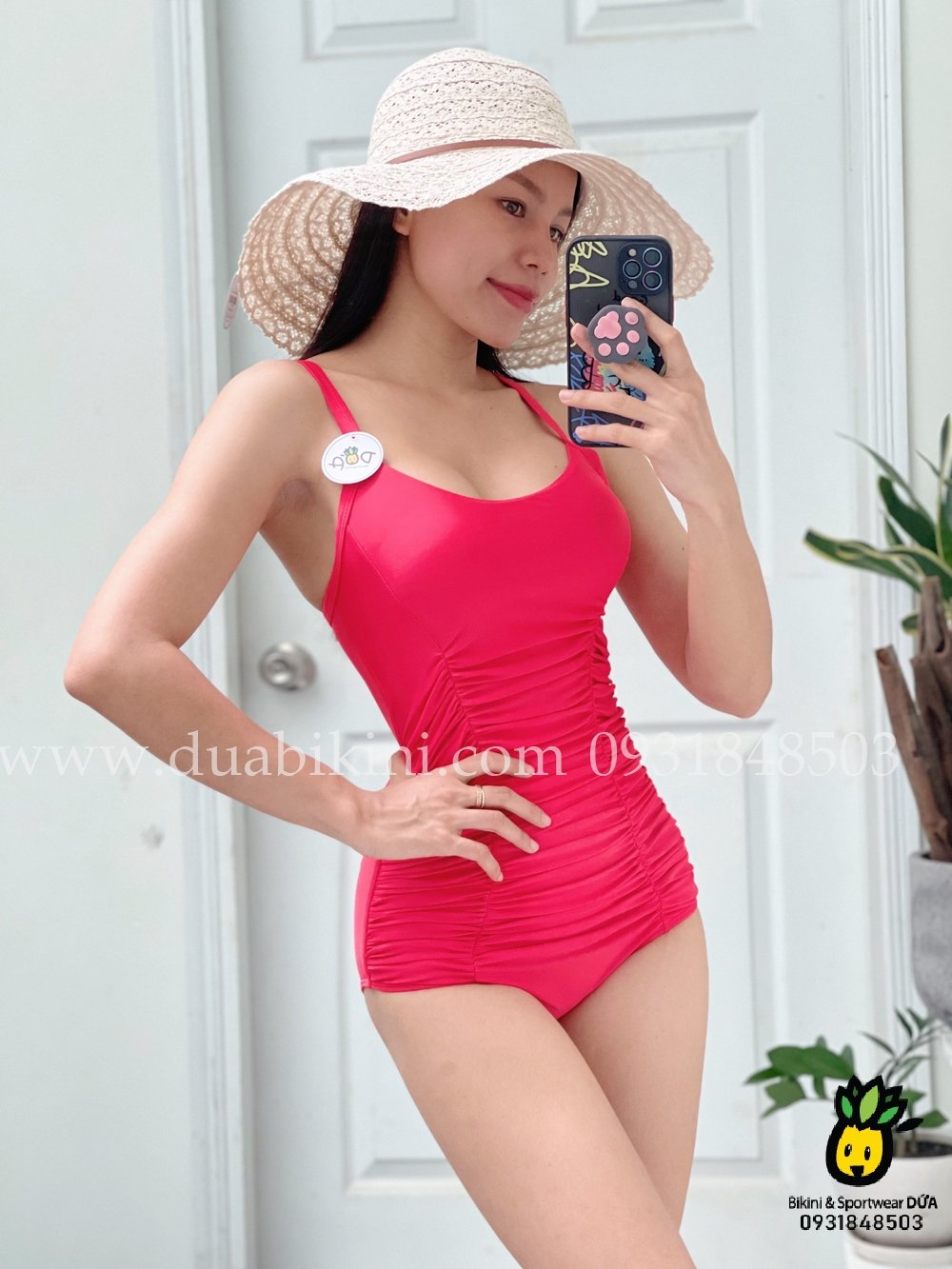 Đồ bơi nữ liền thân hai dây nhún bụng | DỨA BIKINI &amp; SPORTWEAR