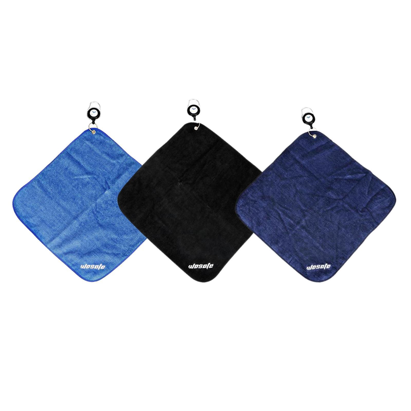3Pcs Microfiber Golf Towel Sweat-Absorbent Cleaning Cloth