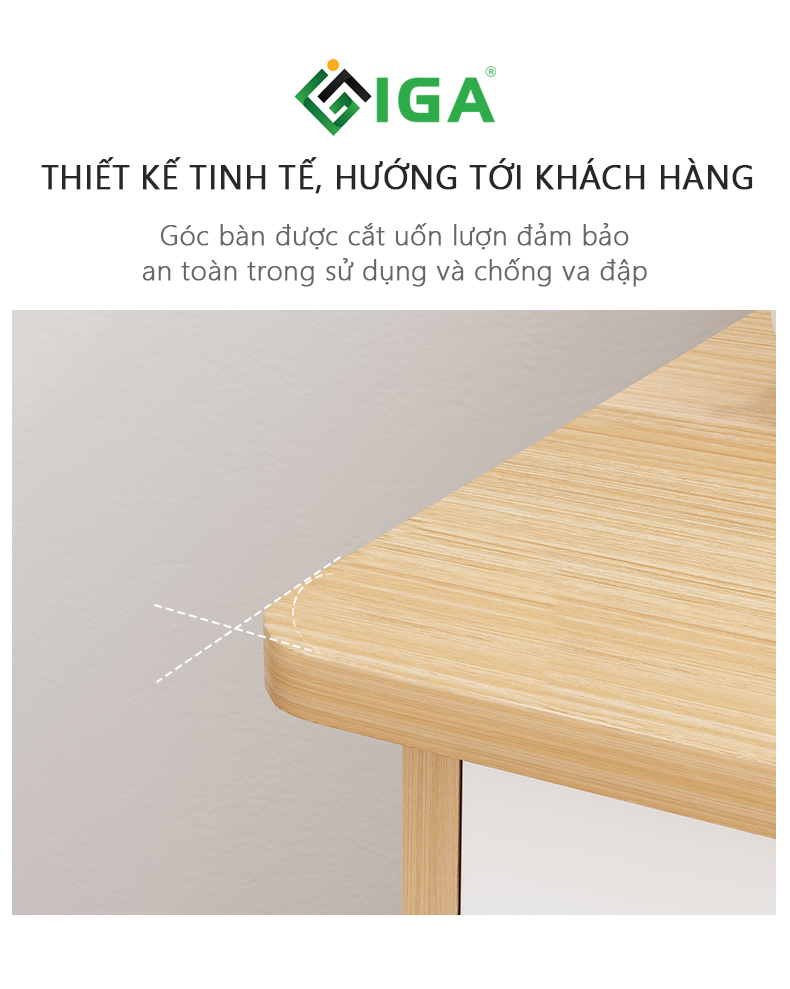 Bàn Học, Bàn Làm Việc Mini Có Kệ Sách Và Ngăn Kéo Để Đồ Thương Hiệu IGA - GP178